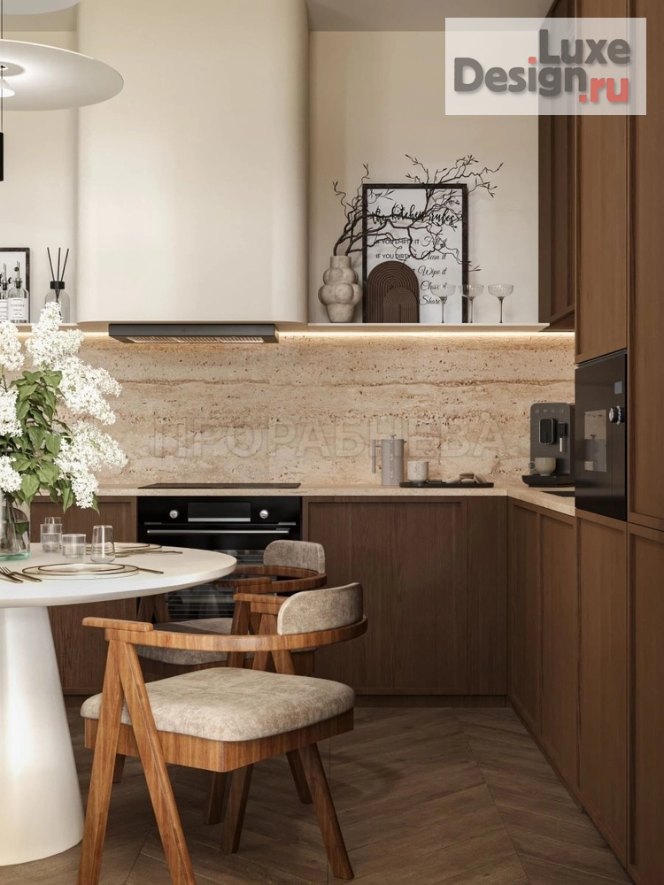 Дизайн интерьера двухкомнатной квартиры "Интерьер в стиле Джапанди" (фото 2)