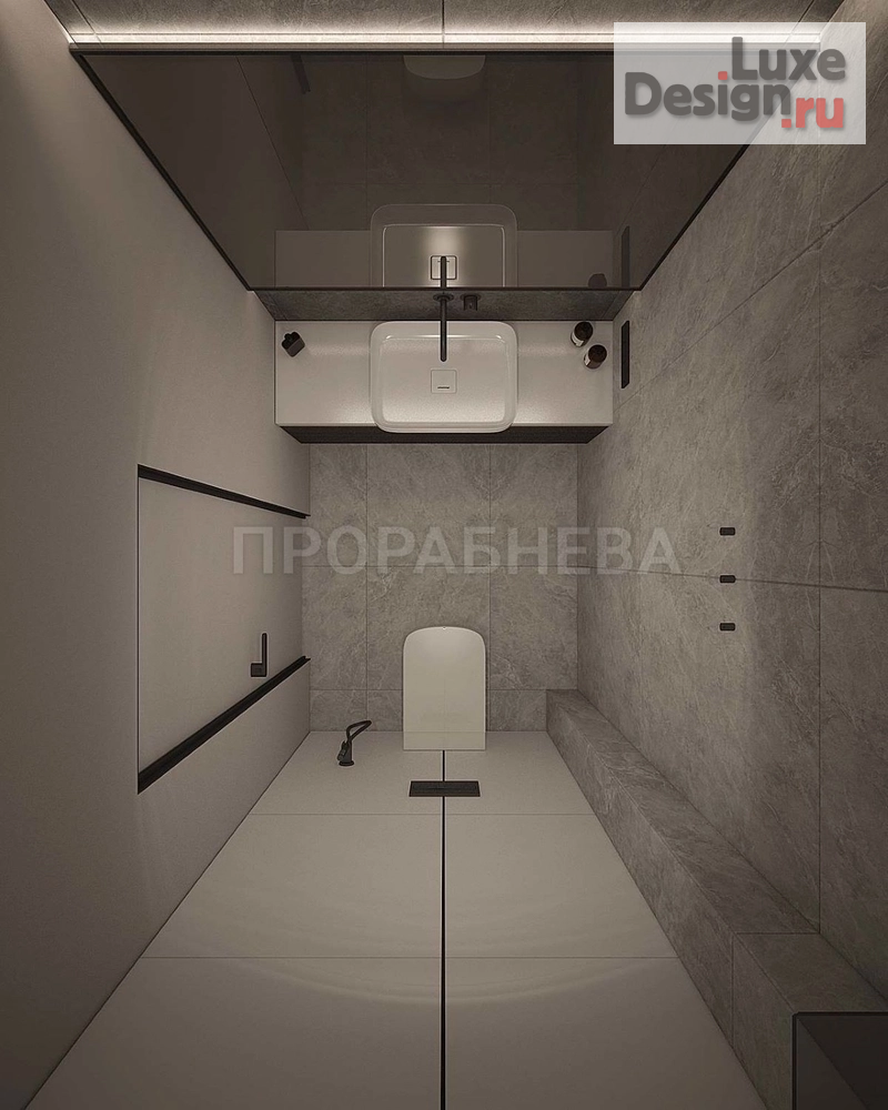 Дизайн интерьера трехкомнатной квартиры "Минимализм в евротрешке 95 кв.м" (фото 7)