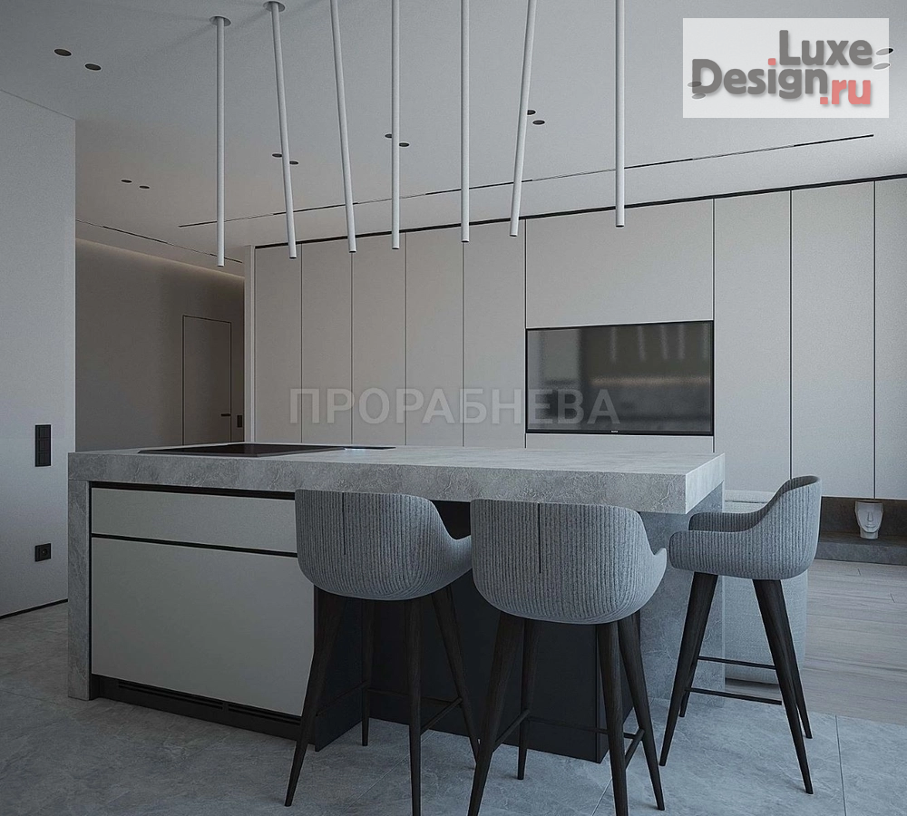 Дизайн интерьера трехкомнатной квартиры "Минимализм в евротрешке 95 кв.м" (фото 4)