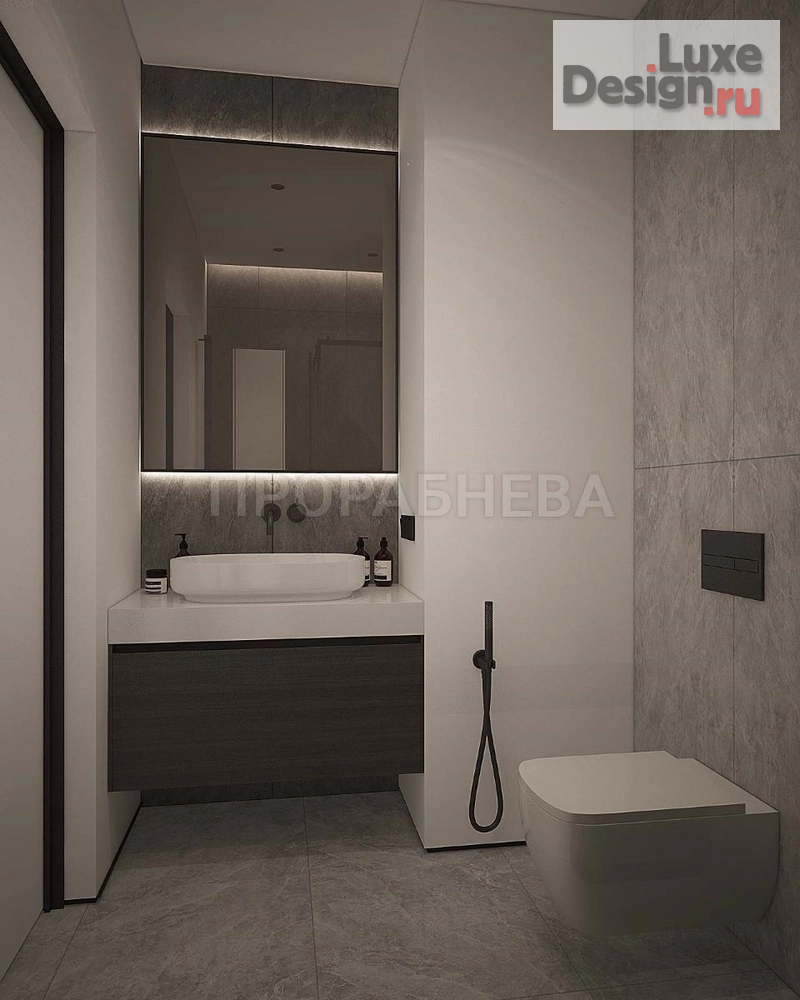 Дизайн интерьера трехкомнатной квартиры "Минимализм в евротрешке 95 кв.м" (фото 5)