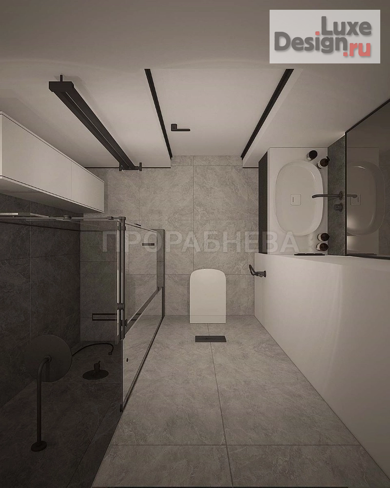 Дизайн интерьера трехкомнатной квартиры "Минимализм в евротрешке 95 кв.м" (фото 6)