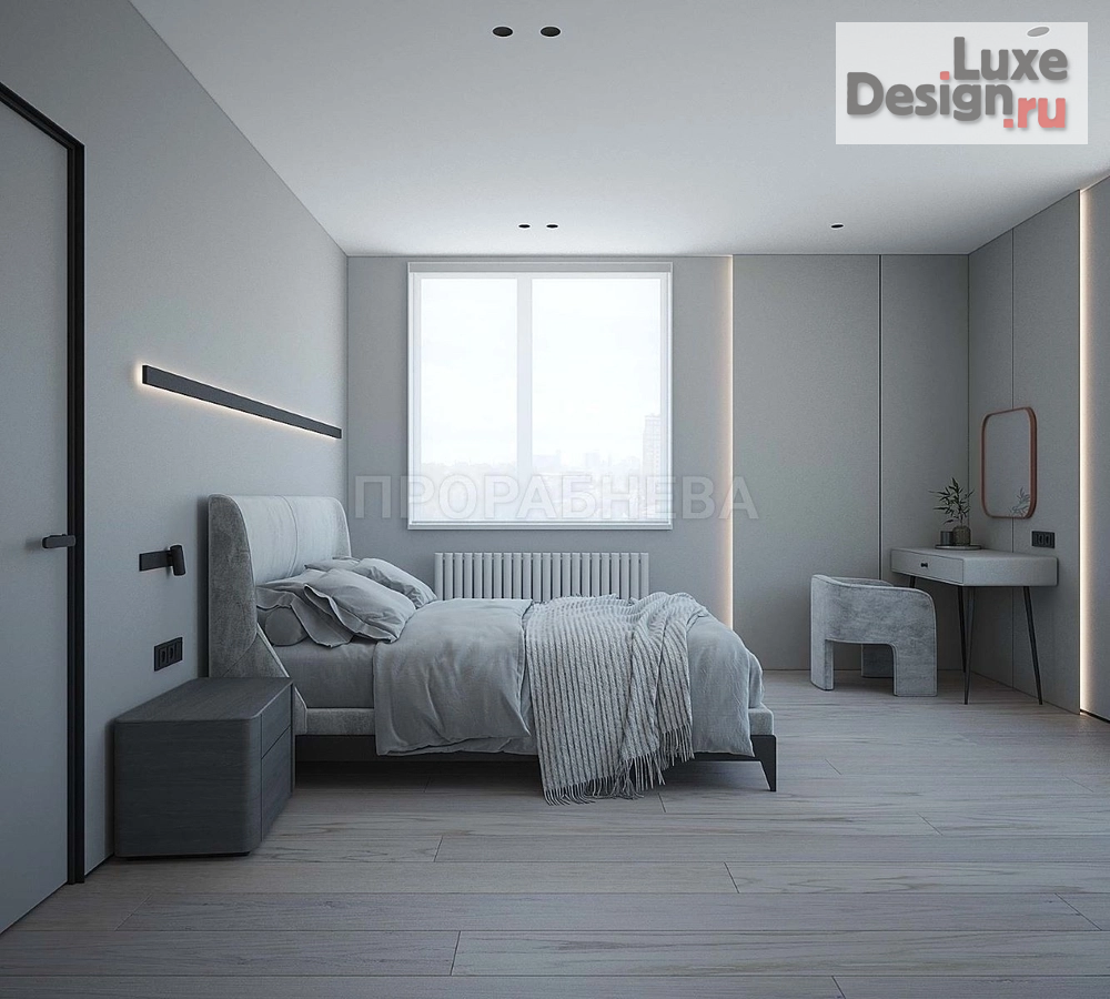 Дизайн интерьера трехкомнатной квартиры "Минимализм в евротрешке 95 кв.м" (фото 12)