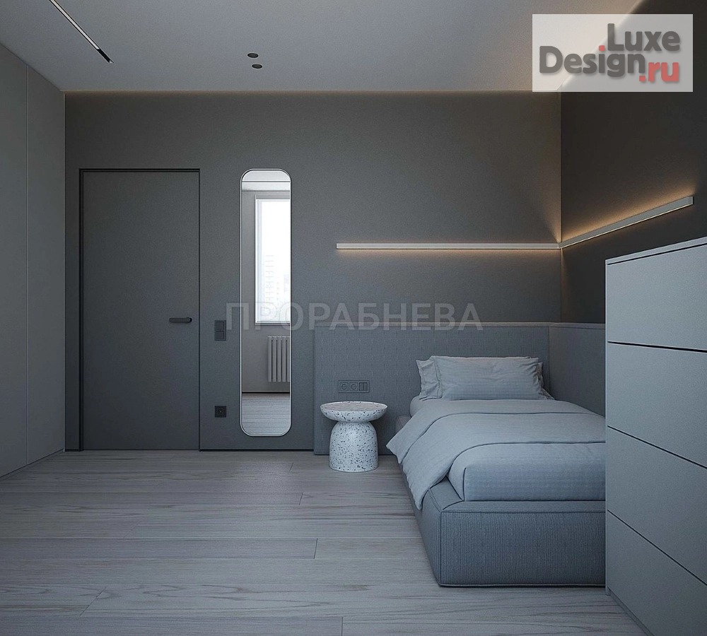 Дизайн интерьера трехкомнатной квартиры "Минимализм в евротрешке 95 кв.м" (фото 2)