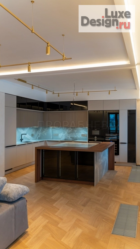 Дизайн интерьера трехкомнатной квартиры "Дизайнерский ремонт с премиальным подходом" (фото 3)