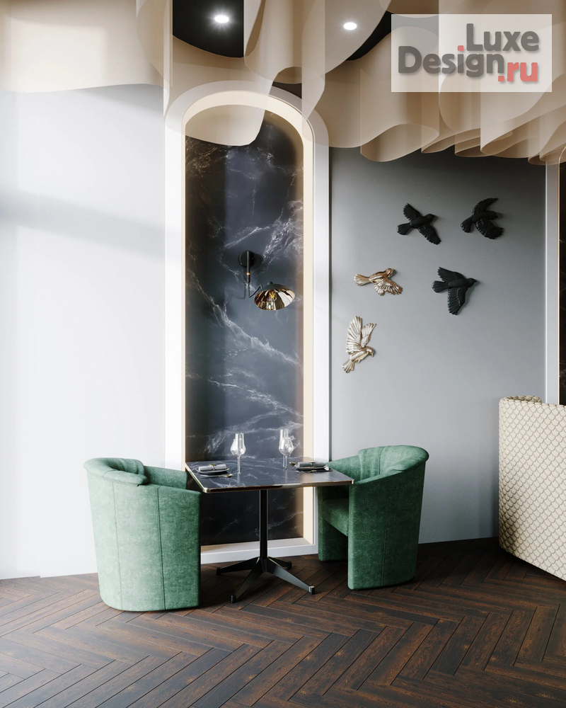 Дизайн интерьера ресторана "Ресторан авторской кухни в г. Москва" (фото 1)