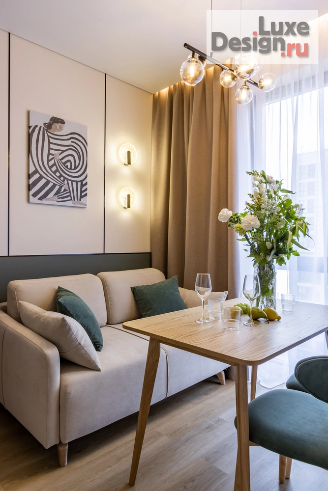 Дизайн интерьера однокомнатной квартиры "Квартира на Патриотов, Санкт-Петербург" (фото 5)