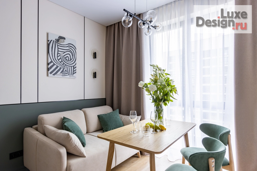 Дизайн интерьера однокомнатной квартиры "Квартира на Патриотов, Санкт-Петербург" (фото 6)