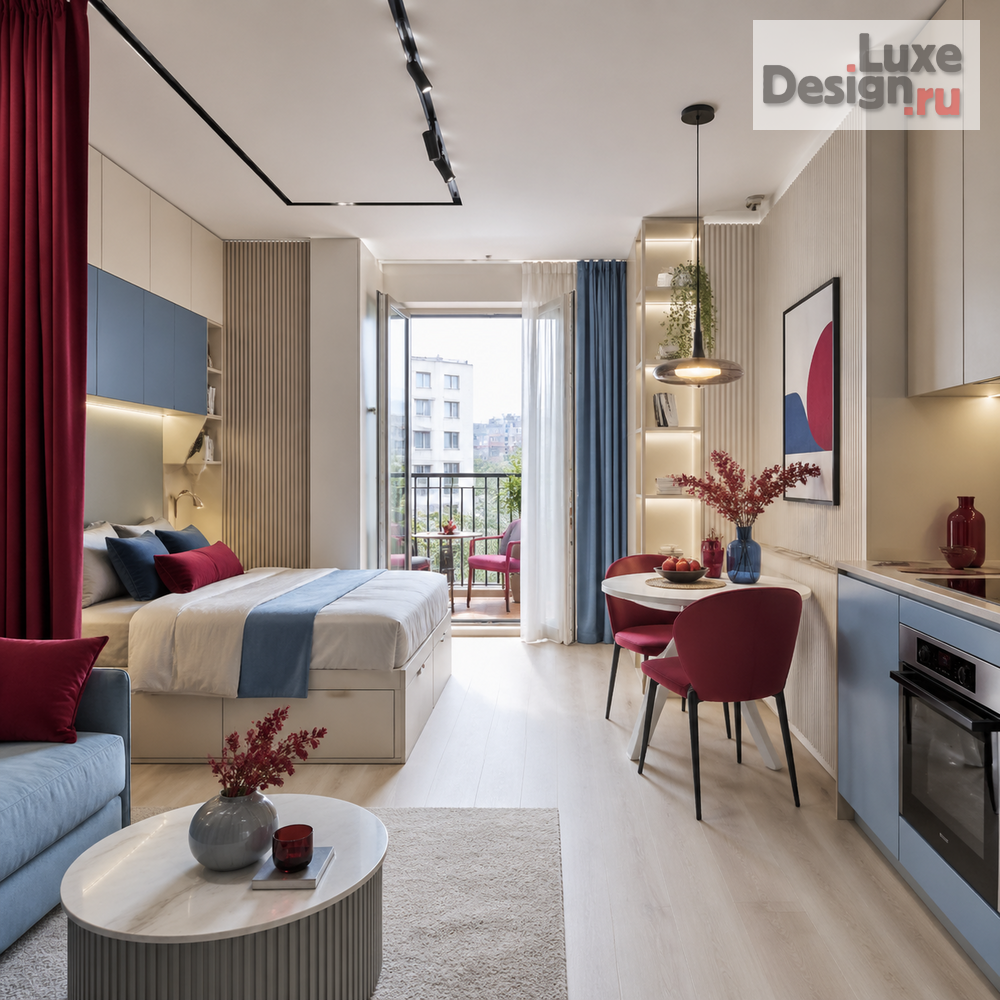 Дизайн интерьера квартиры студии "Студия 29м2 для молодой пары" (фото 2)