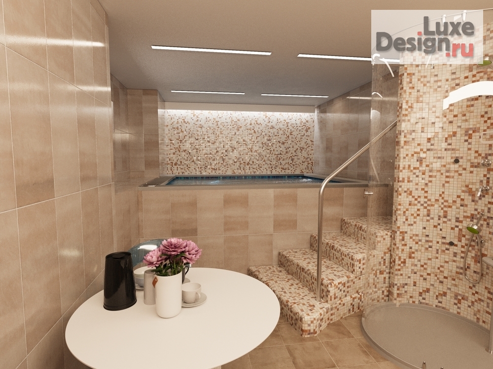 Дизайн интерьера бани "SPA -центр в частном доме." (фото 4) от дизайнера Мельников Глеб Дизайн интерьера бани "SPA -центр в частном доме." (фото 4)