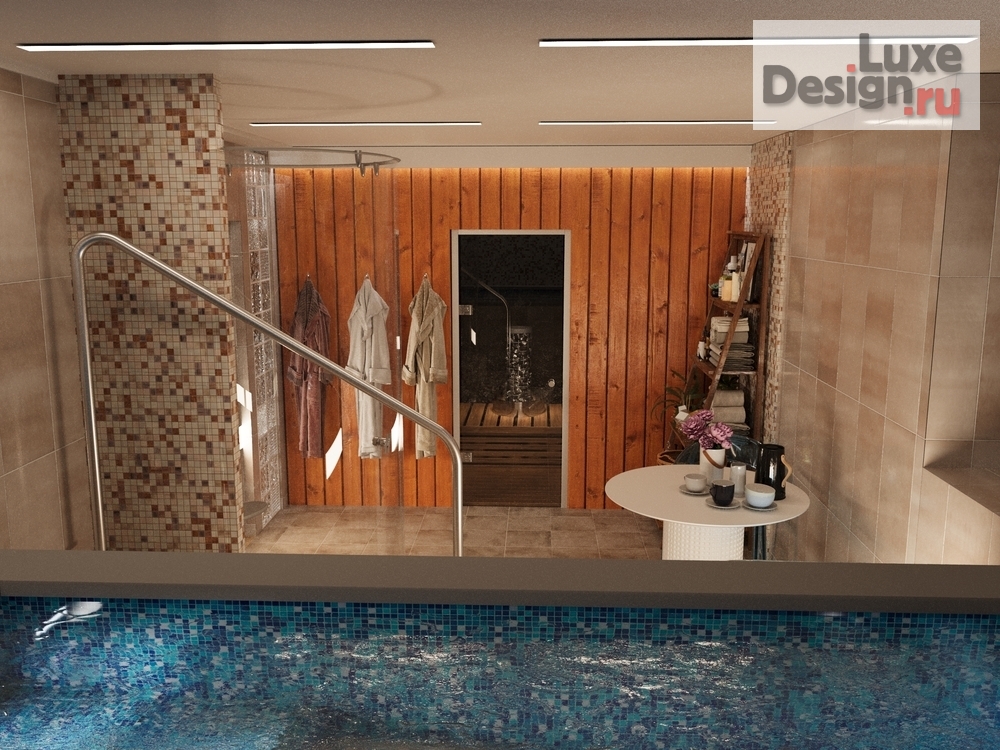Дизайн интерьера бани "SPA -центр в частном доме." (фото 5) от дизайнера Мельников Глеб Дизайн интерьера бани "SPA -центр в частном доме." (фото 5)