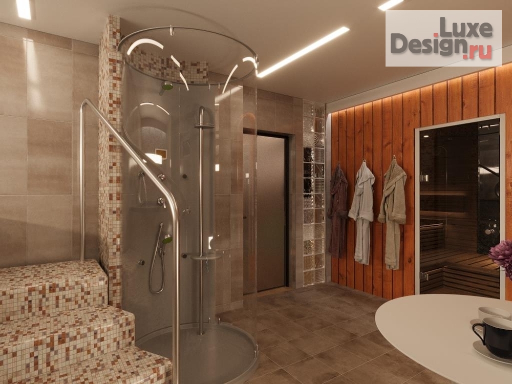 Дизайн интерьера бани "SPA -центр в частном доме." (фото 2) от дизайнера Мельников Глеб Дизайн интерьера бани "SPA -центр в частном доме." (фото 2)