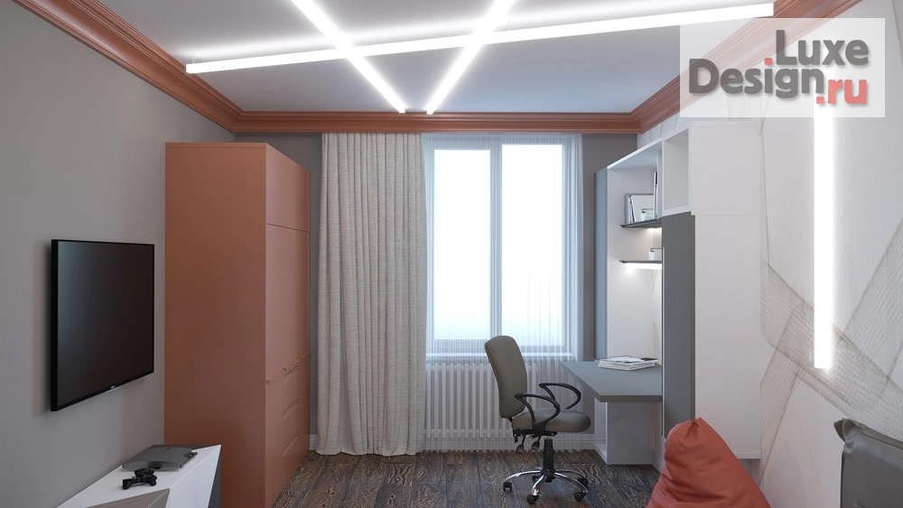 Дизайн интерьера четырехкомнатной квартиры "Дизайн-проект квартира в г. Санкт-Петербург, ул Заставская" (фото 4)