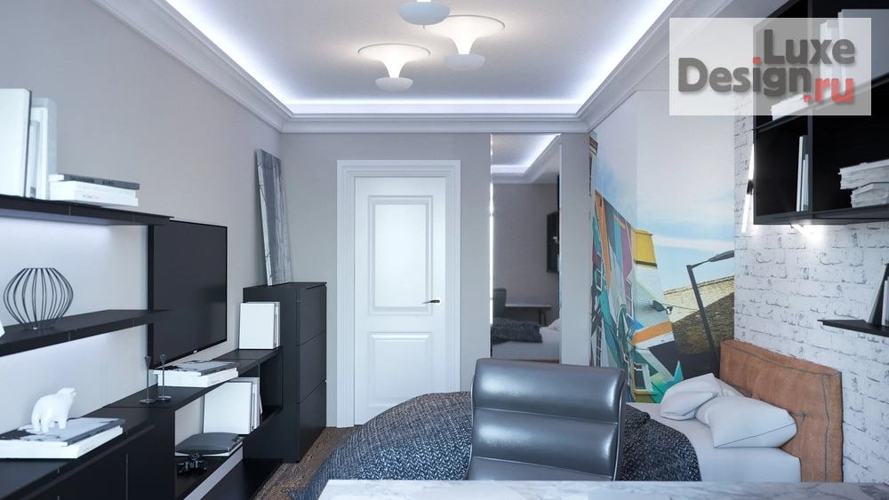 Дизайн интерьера четырехкомнатной квартиры "Дизайн-проект квартира в г. Санкт-Петербург, ул Заставская" (фото 10)