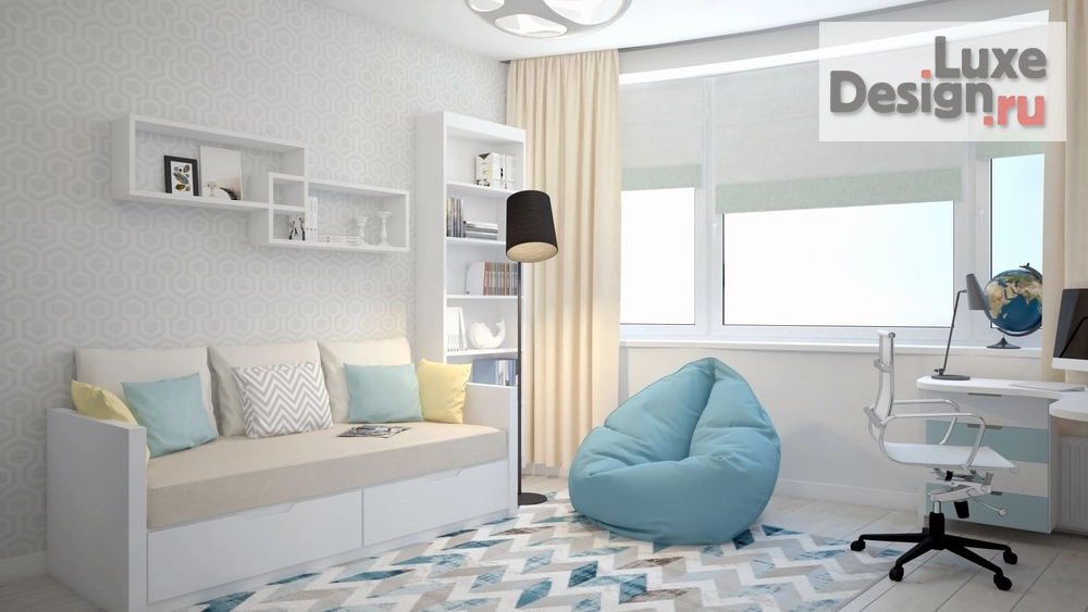 Дизайн интерьера трехкомнатной квартиры "Дизайн-проект квартиры в г. Санкт-Петербург,  ЖК Академ-Парк" (фото 11)