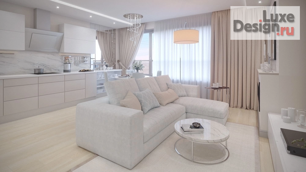 Дизайн интерьера двухкомнатной квартиры "Дизайн-проект квартиры в г. Санкт-Петербург, ЖК Времена года" (фото 2)