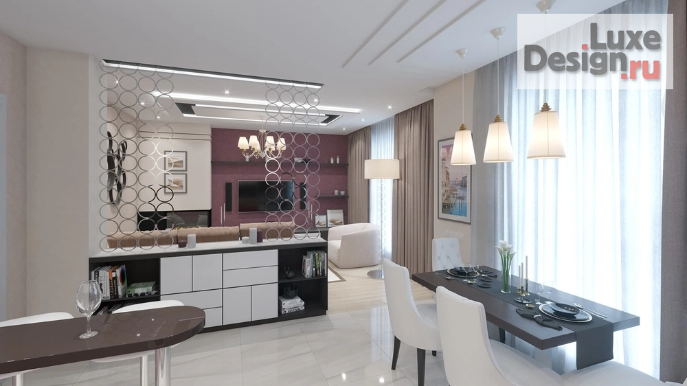 Дизайн интерьера трехкомнатной квартиры "Дизайн-проект квартиры в г. Санкт-Петербург,  ЖК Капитал" (фото 1)