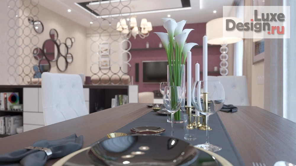 Дизайн интерьера трехкомнатной квартиры "Дизайн-проект квартиры в г. Санкт-Петербург,  ЖК Капитал" (фото 2)