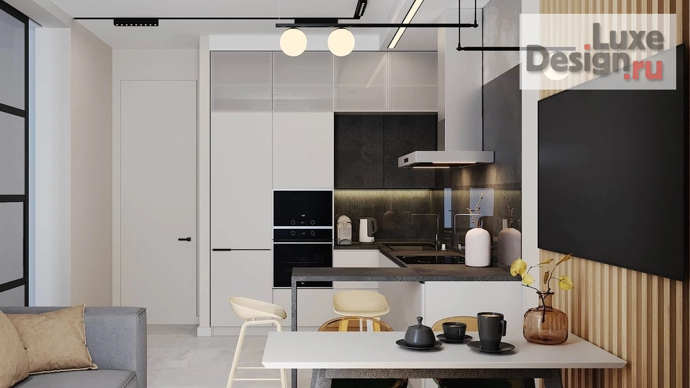 Дизайн интерьера однокомнатной квартиры "Дизайн-проект квартиры в г. Санкт-Петербург,  ЖК Ленинград" (фото 3)