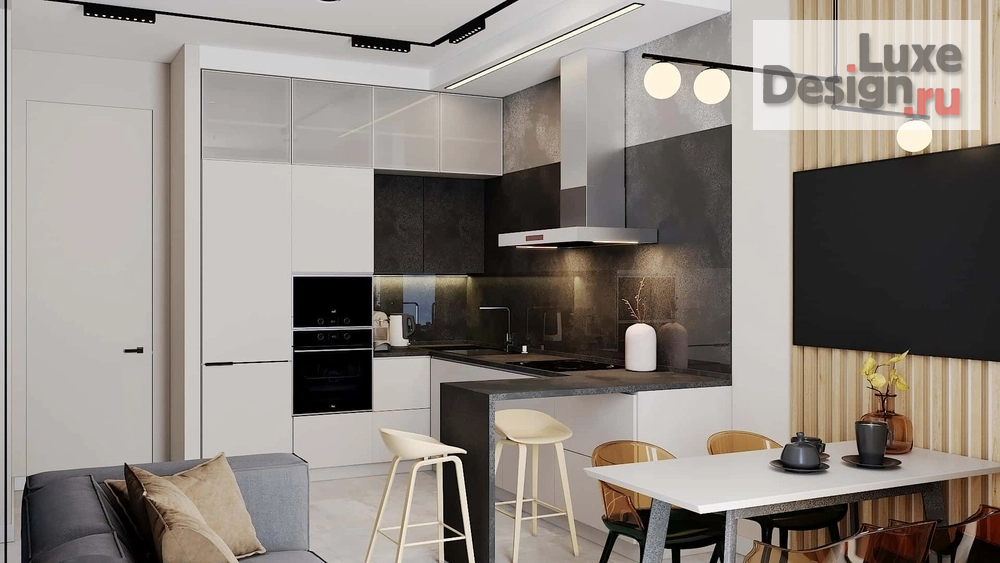 Дизайн интерьера однокомнатной квартиры "Дизайн-проект квартиры в г. Санкт-Петербург,  ЖК Ленинград" (фото 4)