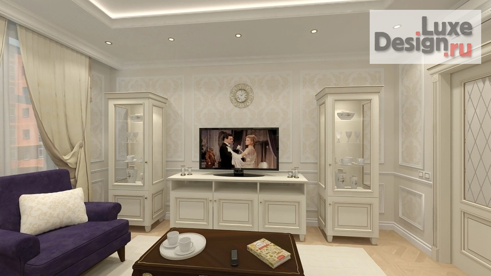 Дизайн интерьера трехкомнатной квартиры "Дизайн-проект квартиры в г. Санкт-Петербург,  ЖК Времена года" (фото 5)