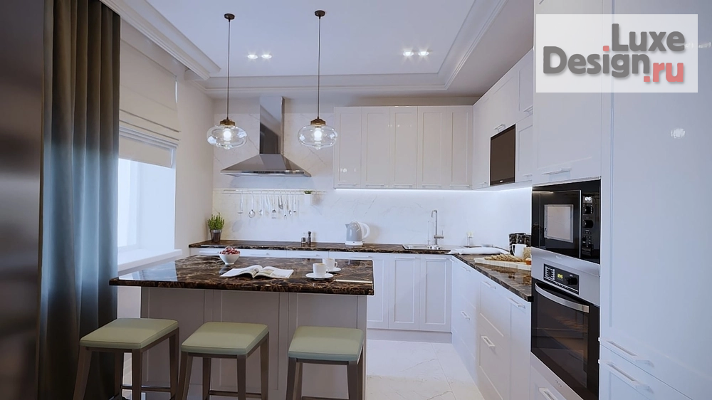 Дизайн интерьера четырехкомнатной квартиры "квартира в г. Санкт-Петербург, на ул. Центральная (Кудрово)" (фото 2)