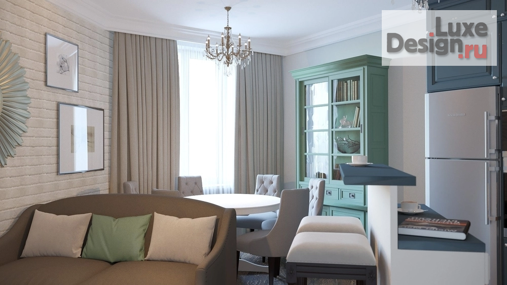 Дизайн интерьера четырехкомнатной квартиры "Дизайн-проект квартира в г. Санкт-Петербург, ул Заставская" (фото 13)