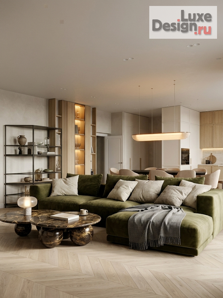 Дизайн интерьера квартиры "Современный стиль в ЖК «Amber Club» — 129,5 м²" (фото 1)