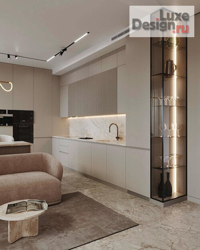 Дизайн интерьера квартиры "Минимализм в ЖК «Струны» — 128 м²" (фото 3) от дизайнера Черный Максим Дизайн интерьера квартиры "Минимализм в ЖК «Струны» — 128 м²" (фото 3)