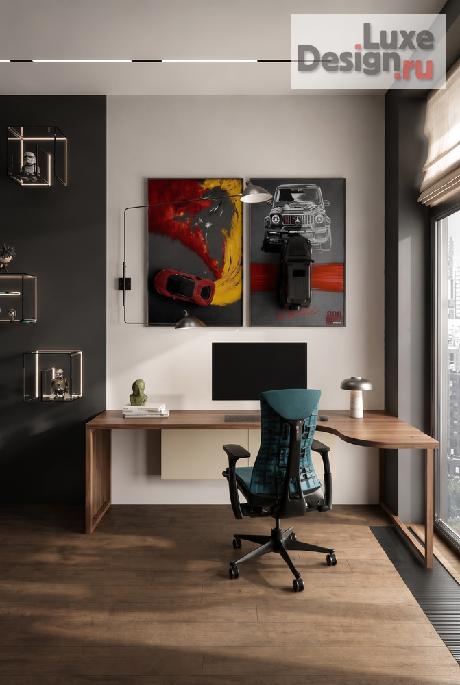 Дизайн интерьера апартаментов "Современная классика с оливковой кухней в комплексе «Авенир Индастриал» — 150 м²" (фото 19) от дизайнера Черный Максим Дизайн интерьера апартаментов "Современная классика с оливковой кухней в комплексе «Авенир Индастриал» — 150 м²" (фото 19)
