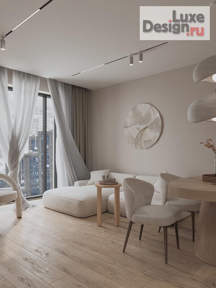 Дизайн интерьера квартиры "Джапанди и ваби-саби в ЖК «Headliner» — 85 м²" (фото 3)