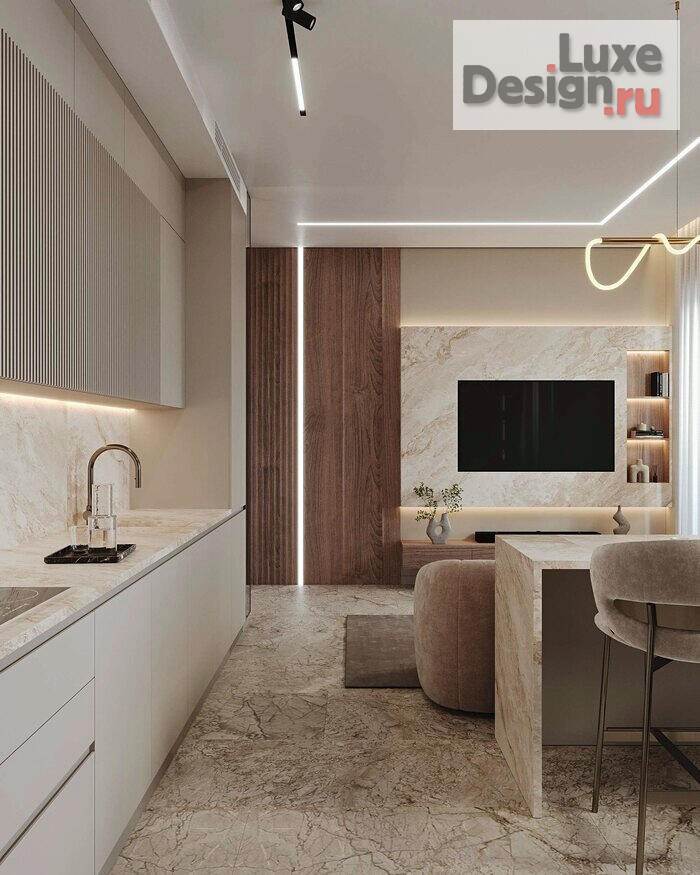 Дизайн интерьера квартиры "Минимализм в ЖК «Струны» — 128 м²" (фото 2) от дизайнера Черный Максим Дизайн интерьера квартиры "Минимализм в ЖК «Струны» — 128 м²" (фото 2)