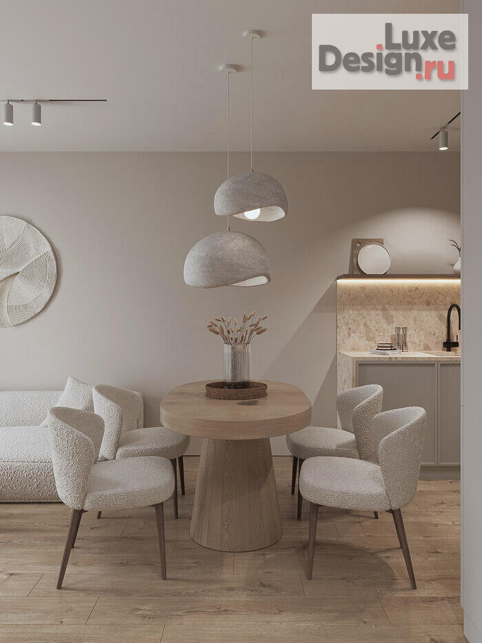 Дизайн интерьера квартиры "Джапанди и ваби-саби в ЖК «Headliner» — 85 м²" (фото 1)