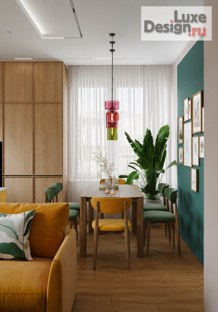 Дизайн интерьера квартиры "Яркий современный интерьер в ЖК «Nice Loft» — 102 м²" (фото 4) от дизайнера Черный Максим Дизайн интерьера квартиры "Яркий современный интерьер в ЖК «Nice Loft» — 102 м²" (фото 4)