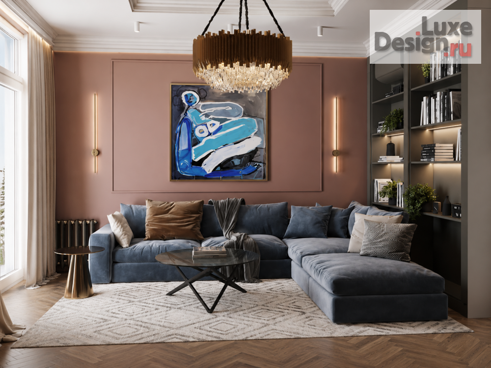 Дизайн интерьера квартиры "Эклектика в ЖК «Куинджи» — 134 м²" (фото 1)