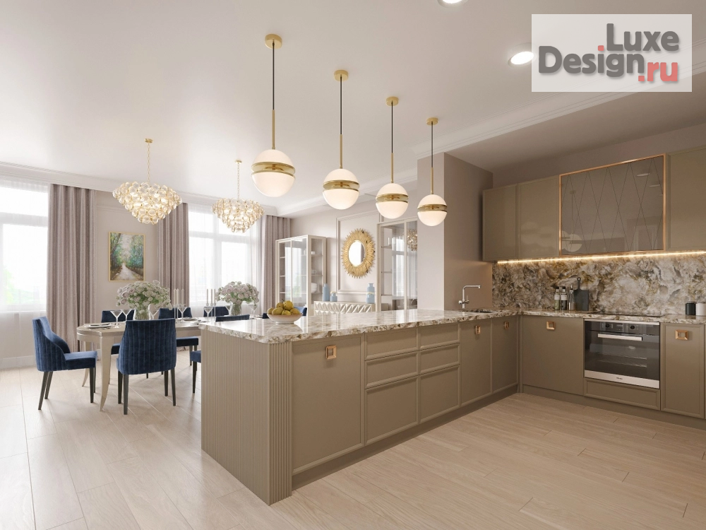 Дизайн интерьера квартиры "Интерьер квартиры в ЖК «Royal Park»" (фото 2)