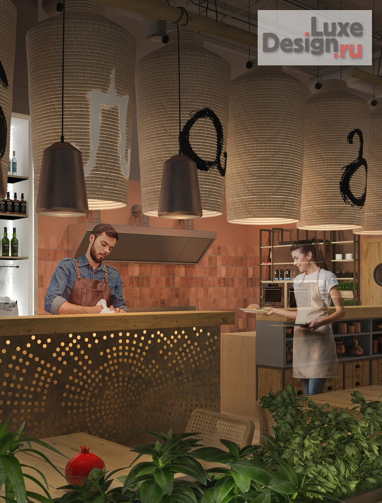 Дизайн интерьера ресторана ""ГИВИ ТУ Ю" грузинский ресторан" (фото 7)