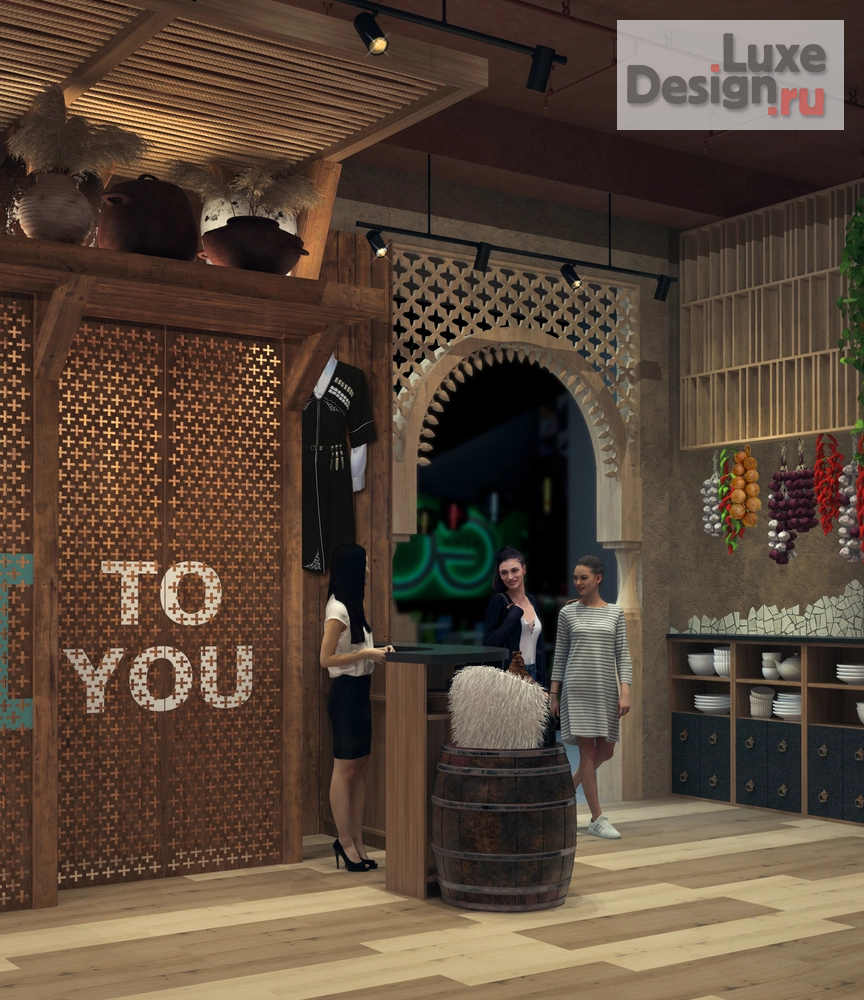 Дизайн интерьера ресторана ""ГивиТуЮ" ресторан грузинской кухни" (фото 2)