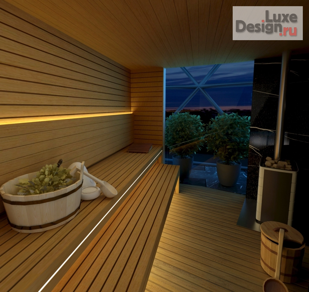 Дизайн интерьера бани "СПА с бассейном в частном доме" (фото 11)