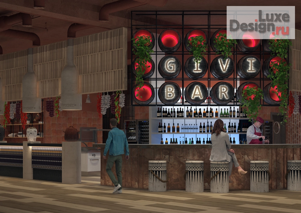 Дизайн интерьера ресторана ""ГивиТуЮ" ресторан грузинской кухни" (фото 5)