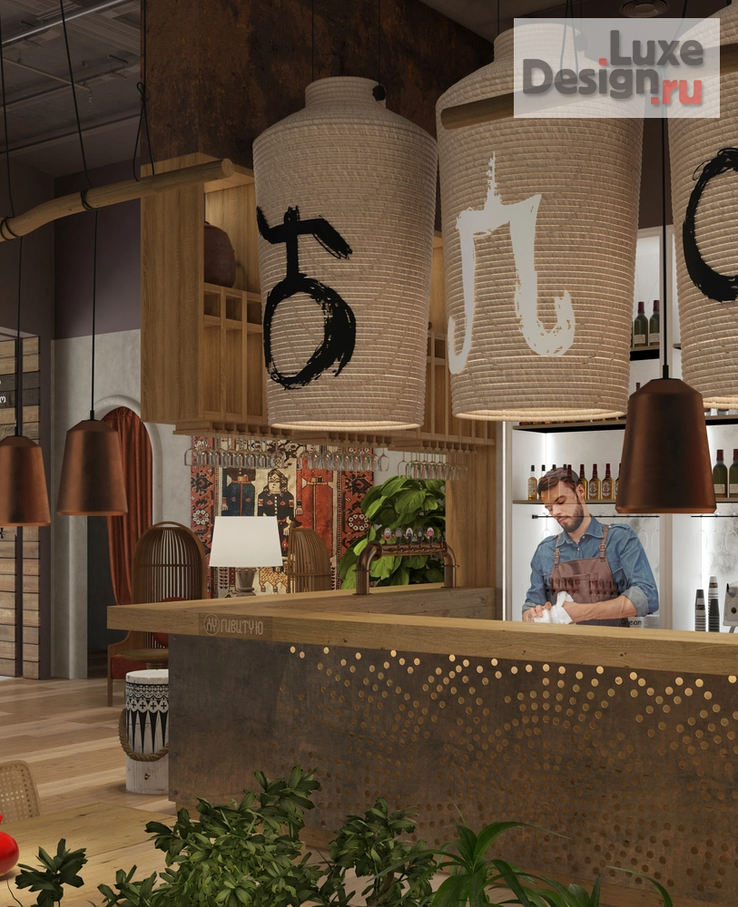 Дизайн интерьера ресторана ""ГИВИ ТУ Ю" грузинский ресторан" (фото 3)