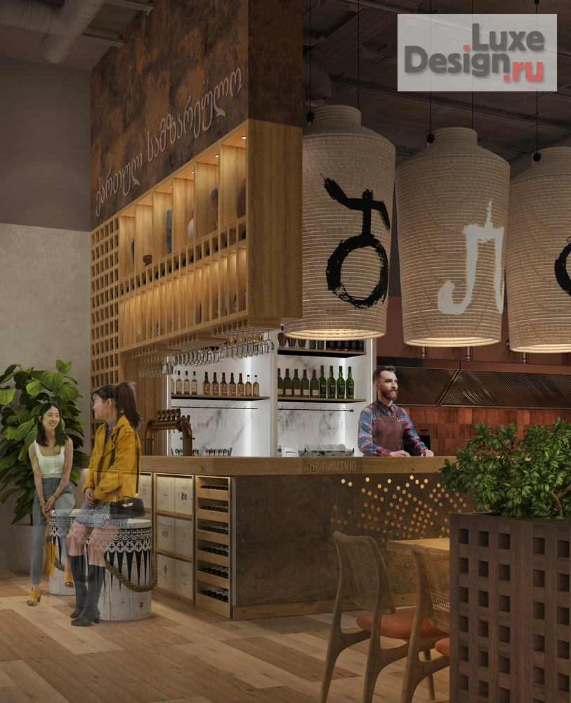 Дизайн интерьера ресторана ""ГИВИ ТУ Ю" грузинский ресторан" (фото 4)