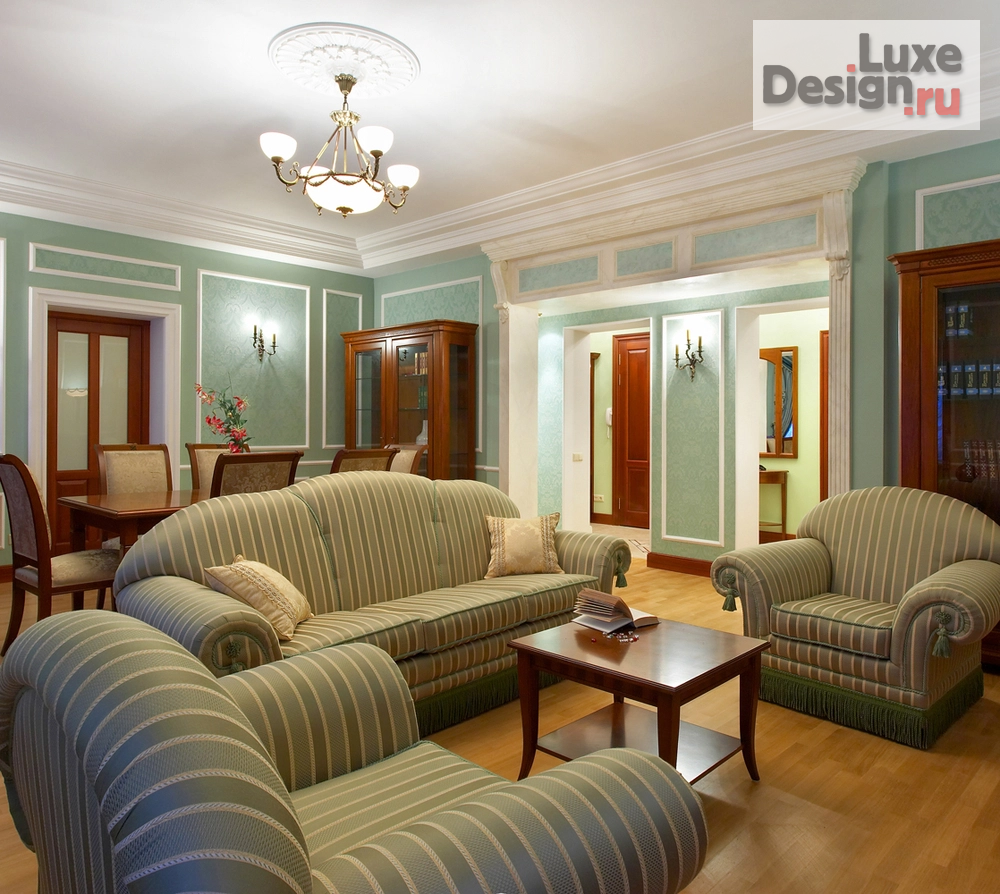 Дизайн интерьера загородного дома "Лучшие гостиные и кухни - гостиные из наших реализованных проектов" (фото 18)