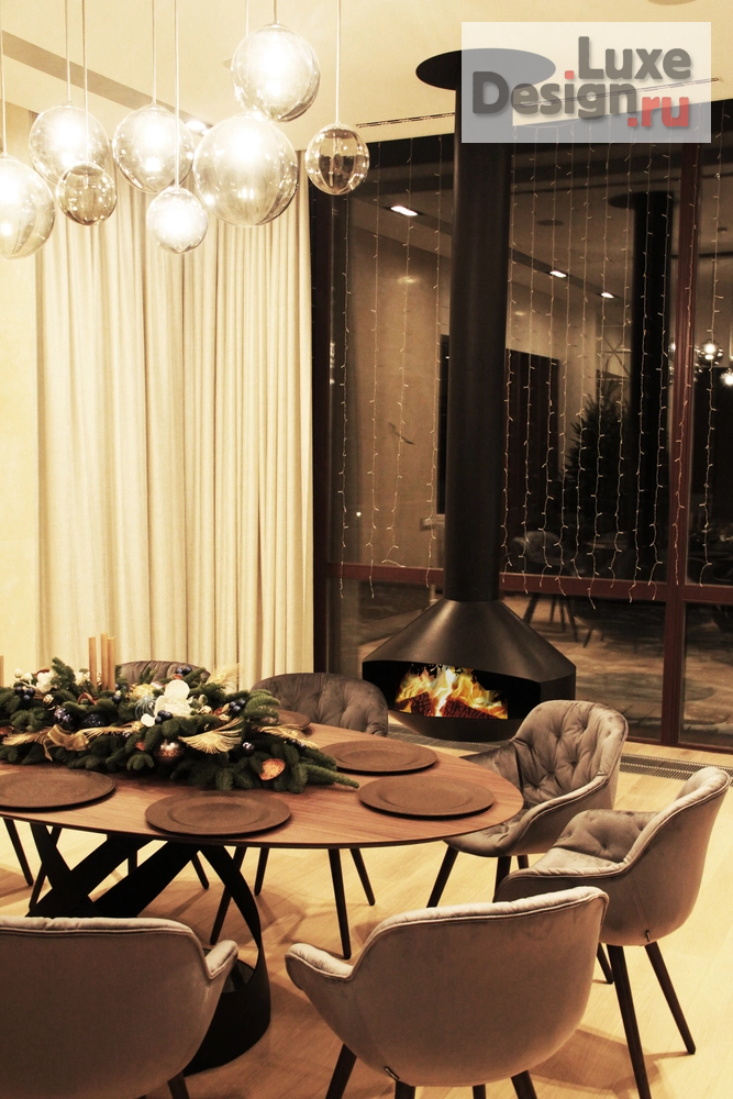 Дизайн интерьера загородного дома "Лучшие гостиные и кухни - гостиные из наших реализованных проектов" (фото 16)