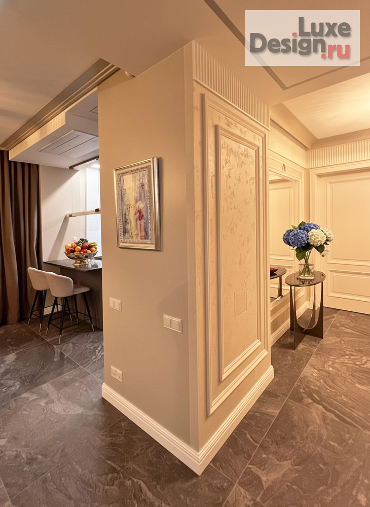 Дизайн интерьера квартиры "Неоклассика и высокие технологии" (фото 3)