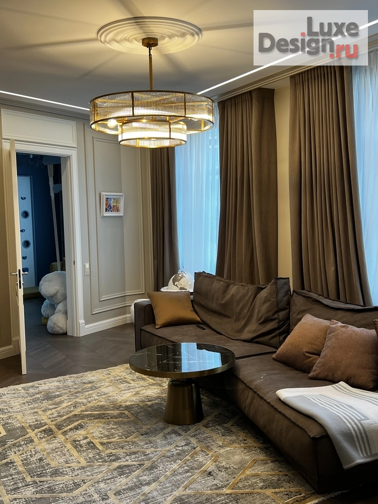 Дизайн интерьера загородного дома "Лучшие гостиные и кухни - гостиные из наших реализованных проектов" (фото 28)