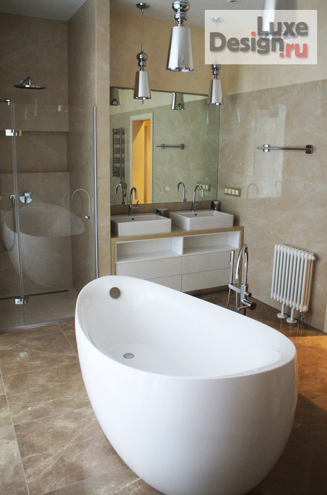 Дизайн интерьера квартиры "Лучшие ванные комнаты и санузлы из наших реализованных проектов" (фото 6)