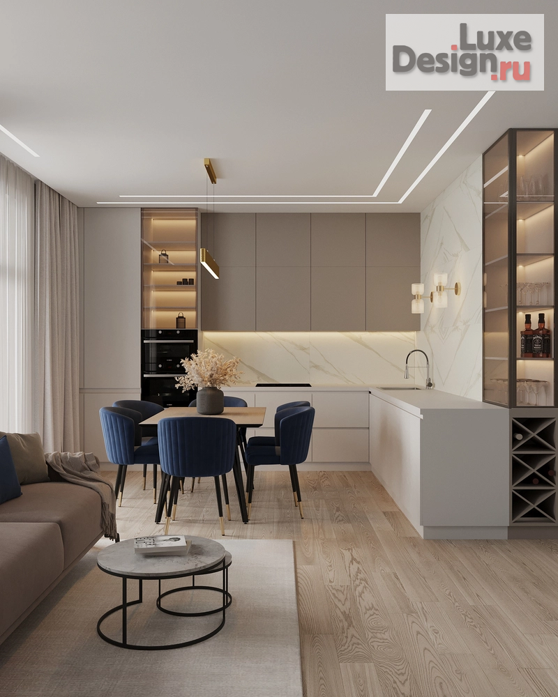 Дизайн интерьера четырехкомнатной квартиры "Дизайн 4-х комнатной квартиры в ЖК Цивилизация, 106 кв.м" (фото 7)