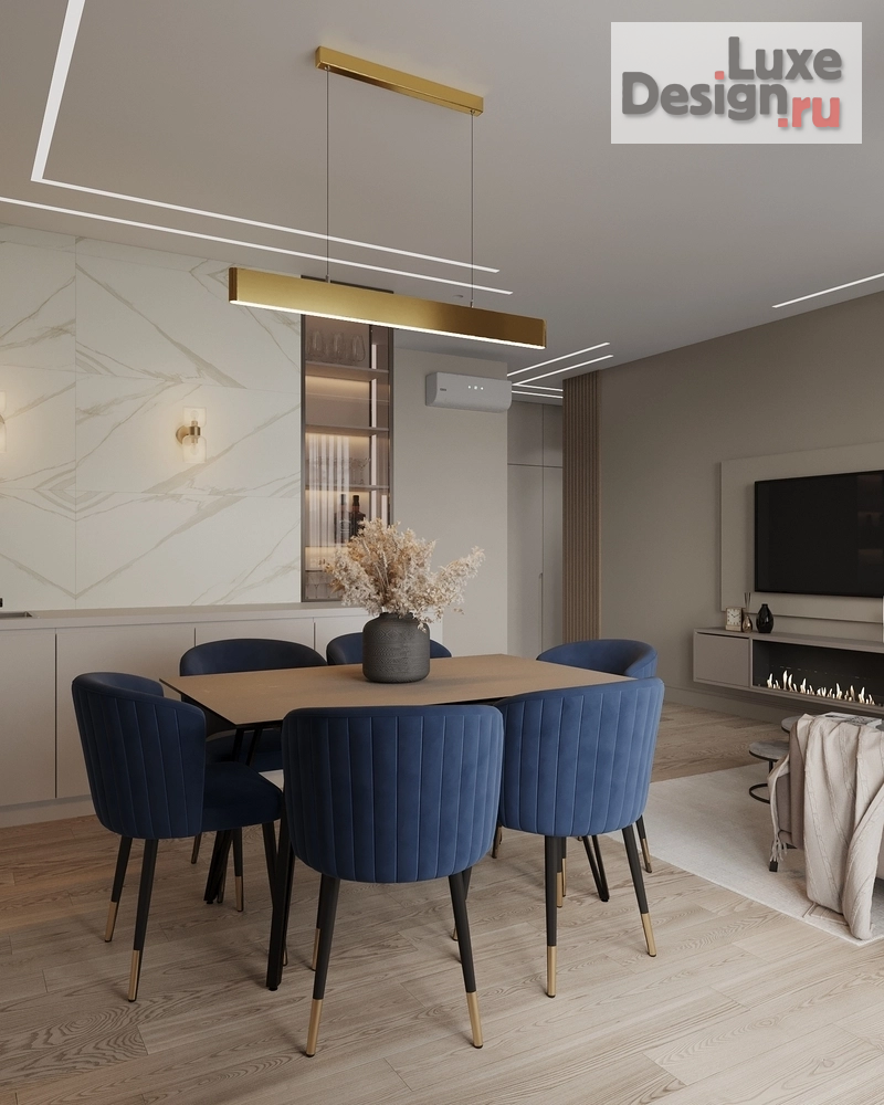 Дизайн интерьера четырехкомнатной квартиры "Дизайн 4-х комнатной квартиры в ЖК Цивилизация, 106 кв.м" (фото 9)