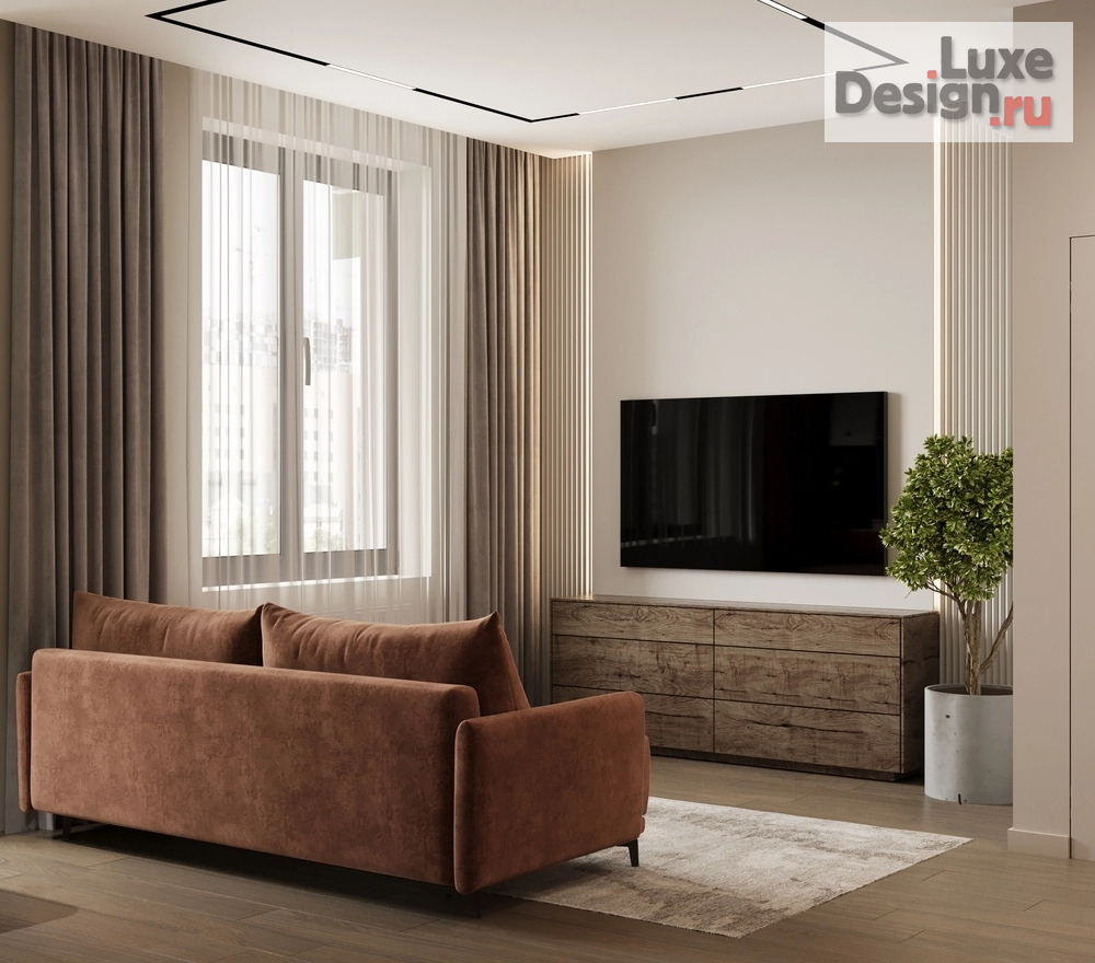 Дизайн интерьера двухкомнатной квартиры "Дизайн 2-комнатной квартиры в ЖК ID Park Pobedy" (фото 5)