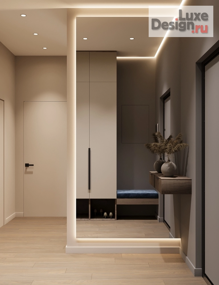 Дизайн интерьера двухкомнатной квартиры "Дизайн 2-комнатной квартиры в ЖК Лермонтовский 54" (фото 3)